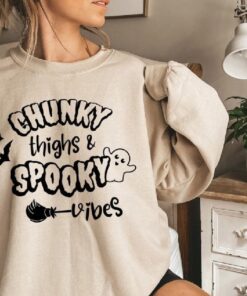 Spooky Vibes Halloween Sweatshirt, Spooky Season Autumn Sweatshirt