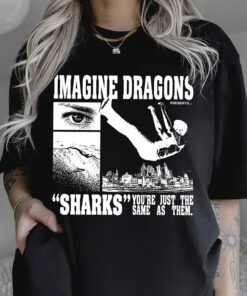 Vintage Sharks Imagine Dragons Shirt, Sharks Imagine Dragons Shirt, Imagine Dragons Mercury Tour 2023 Shirt