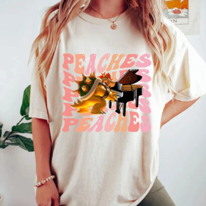 Peaches Song Shirt,Bowser Peaches Song Shirt,Princess Peach Shirt,Bowser Piano Shirt,Mario shirt