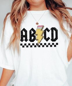 Abcd Teacher Shirt,Kindergarten Teacher Shirt,Back To School Shirt,Elementary School Shirt,Teacher Shirt