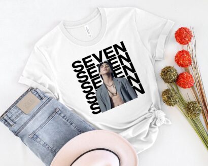 Jungkook Photo Shirt,Jungkook Seven Single Shirt,Jungkook Seven Album Shirt,Jungkook Lover Shirt,Army Concert Shirt