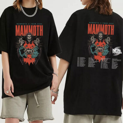 The Mammoth II Tour 2023 Shirt, The Mammoth II Tour with Nita Strauss 2023 Tour Shirt