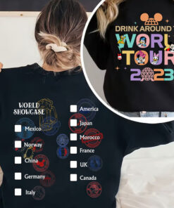 Drink Around The World Epcot Shirt, Epcot World Tour 2023 Shirt