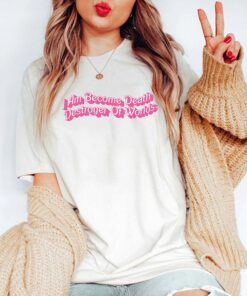 Destroyer of Worlds in pink Shirt,I Am Become Death Destroyer Of Worlds Shirt,Barbenheimer Shirt