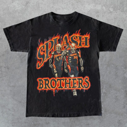 Skeleton Style T-Shirt, Splash Brothers Classic 90s Graphic Tee