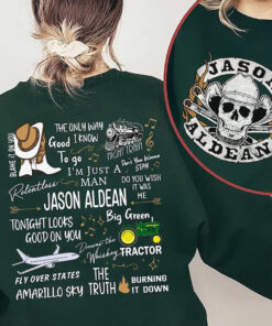 Jason Aldean tshirt, Jason Aldean 2023 Tour Shirt Cowboys Skull Boots and Hat T-Shirt, Jason Aldean Album Tour 2023 Shirt