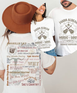 Jason Aldean tshirt, Jason Aldean Tracklist Concert Shirt, Vintage Jason Aldean tshirt, Song Lyrics Fan Gift Merch