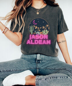 Jason Aldean tshirt, Country Music Jason Aldean Shirt - Neon Moon Shirt- Western Graphic Jason Aldean Tee