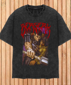 Berserk Guts Washed Shirt, Anime Manga Unisex Shirt, Cool Japanese Anime Tee