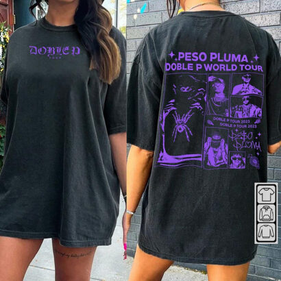 Peso Pluma tour Shirt, Peso Pluma Doble P 2023 Tour tshirt