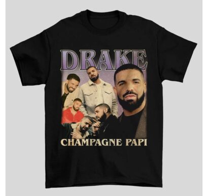 Drake Vintage 90s Bootleg T-Shirt, Champagne Papi Shirt