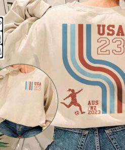 USA Women's Soccer 2 Side Shirt, World Cup Usa Supporter Sweatshirts, Champions America Soccer