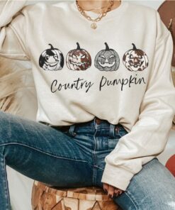 Country Pumpkin Western Fall Shirt, Western Halloween Shirt