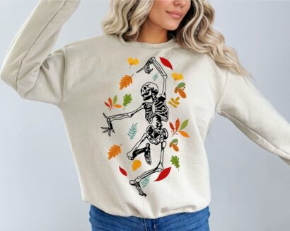 Dancing Skeleton Shirt, Groovy Halloween Shirt