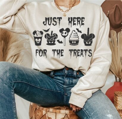 Just Here For The Treats Shirt, Kids Halloween Shirt, Spooky Vibes Shirt