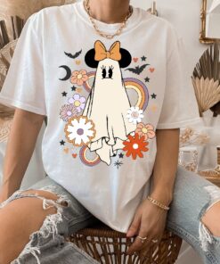 Retro Floral Ghost, Halloween Floral Shirt