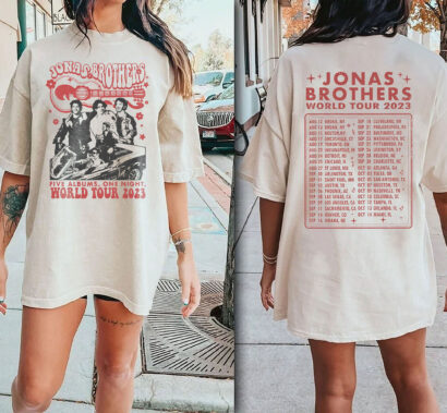 Jonas Brothers tour 2023 Shirt, Jonas Five Albums One Night Tour Shirt, Jonas Brothers concert Shirt