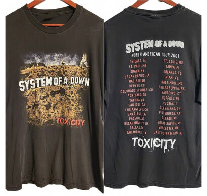 System Of A Down Shirt, System Of A Down Toxicity Tour 2001 shirt