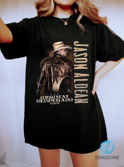 Jason Aldean Shirt Retro Jason Aldean Highway Desperado Tour Unisex