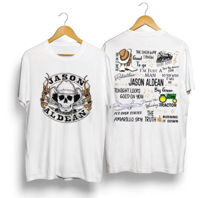 Jason Aldean Cowboys Skull Boots and Hat T-Shirt, Jason Aldean Album Tour 2023 Shirt