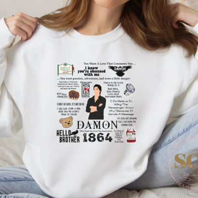 Damon Salvatore famous quotes tshirt, Damon Salvatore tshirt, Hello Brother Sweatshirt