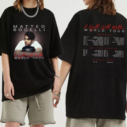 Matteo Bocelli tour 2023 shirt, A Night with Matteo Tour 2023 Shirt, Matteo Bocelli 2023 Concert Shirt