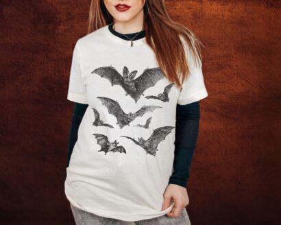 Halloween Vampire Bat Shirt, Dark Grunge Goblincore Tee