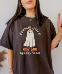 Cute Ghost Halloween T-shirt, Pumpkin Spice Tee