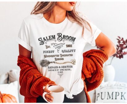 Funny Halloween T-shirt, Salem Witch Shirt, Salem Broom Company Shirt