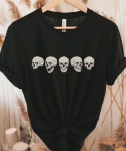 Halloween Creepy Skulls T-shirt, Skeleton Shirt