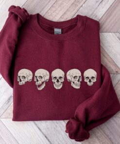 Halloween Creepy Skulls T-shirt, Skeleton Shirt