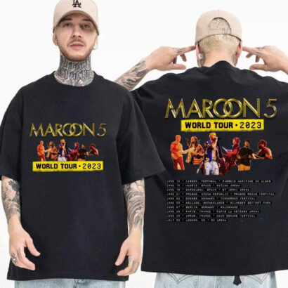 Maroon 5 Concert 2023, Maroon 5 World Tour 2023 Shirt