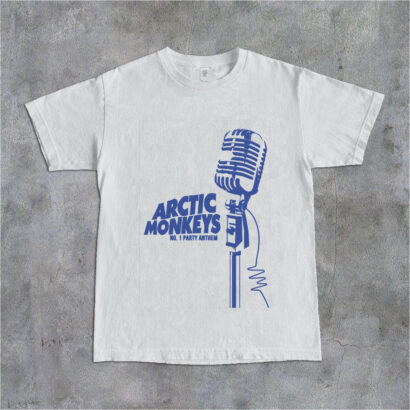 Vintage Graphic Arctic Monkeys Mic T-shirt