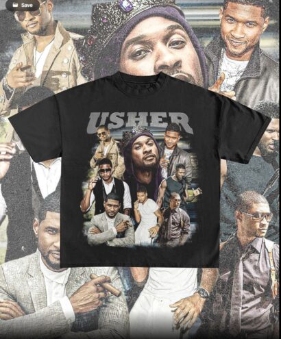 Usher Shirt - 90s Vintage x Bootleg Style Rap Tee