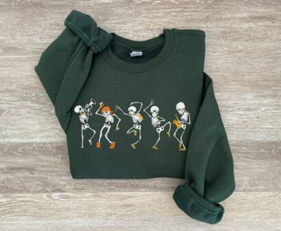 Halloween Dansing Skelton Sweater, Skelton Spooky Season Shirt