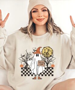 Retro Ghost Halloween Sweater