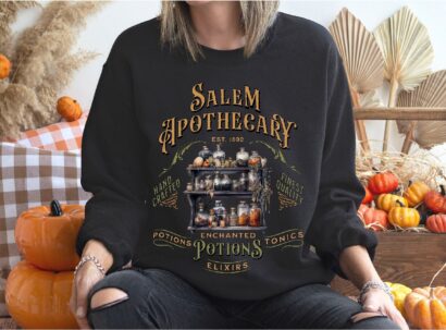 Salem Apothecary Shirt, Halloween Salem Witch Sweater