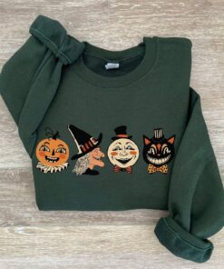 Vintage Halloween Doodles Sweater, Halloween Pumpkin Shirt