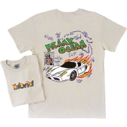 Frank Ocean BLOND ART Front & Back Hand Drawing T Shirt