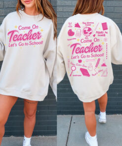 Teacher shirt, Retro Teacher shirt, Pink Inspired shirt, Come On Lets Go Party shirt, Pink Doll Shirt