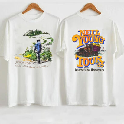 Neil Young Tour T-Shirt, 1985 Neil Young Tour Concert Shirt, Neil Young Tour Shirt