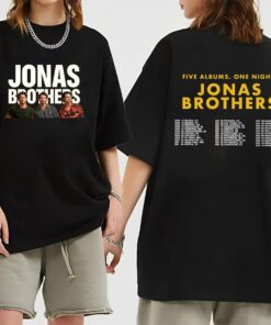 Jonas Brothers tshirt, Jonas Brothers Five Albums One Night The Tour 2023 Shirt, Jonas Brothers 2023 Tour Shirt