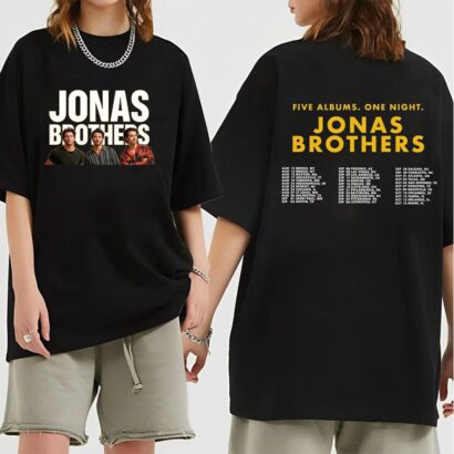 Jonas Brothers tshirt, Jonas Brothers Five Albums One Night The Tour 2023 Shirt, Jonas Brothers 2023 Tour Shirt