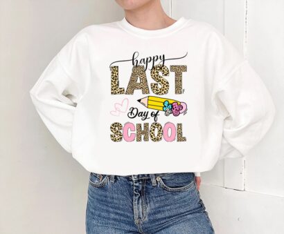 Last Day Of School Retro Shirt, Funny Teacher Shirt, School T-Shirt, End Of School Tee