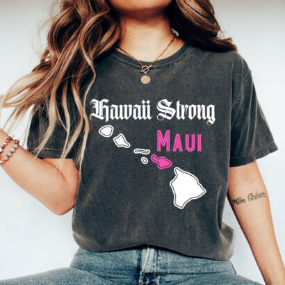 Maui Strong Shirt, Lahaina Banyan Tree T-Shirt, Maui Hawaii Shoreline Tshirt