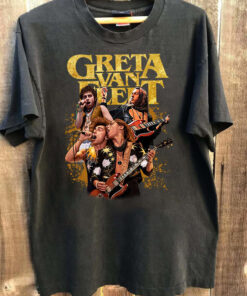 Greta Van Fleet, Greta Van Fleet Shirt, Vintage Dream In Gold Tour 2023 Greta Van Fleet Shirt