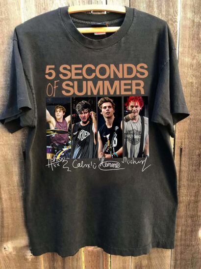 5 Seconds Of Summer Music Shirt, 5SOS Album Vintage Graphic 90s, 5SOS Show World Tour 2023