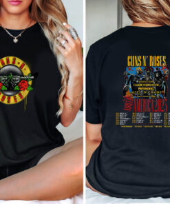 Guns N' Roses 2023 Shirt, North American World Tour T-Shirt, Vintage Shirts 90s, Rose Rock Band T-Shirts