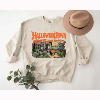 Halloweentown Sweatshirt and Hoodie, Halloweentown and Chill Crewneck, Pumpkin Sweatshirt