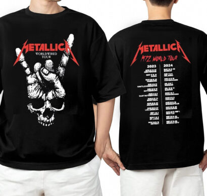 Metallica tour 2023 Shirt, Metallica Band Thrash Metal Tour 2023 2024 Shirt, Metallica Band Shirt